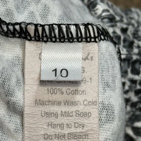 Girl Friends By Anita‎ G Kids Black Sleeve Top & Leopard Print Pants Size 10 - Picture 5 of 8